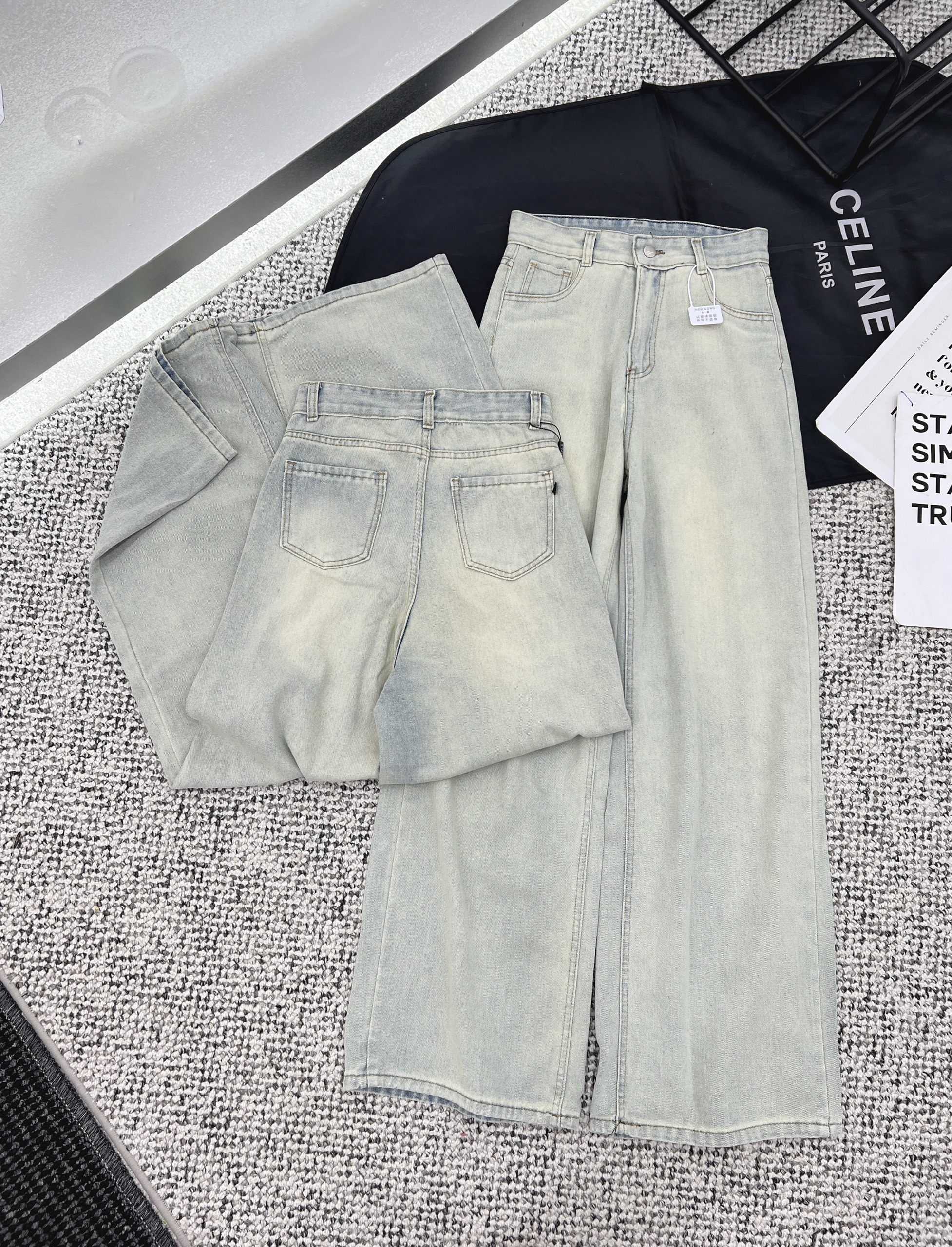 Quần jeans xanh bạc ánh rêu Jean7622